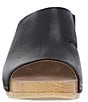 Color:Black Burnished Nappa - Image 5 - Tandi Leather Block Heel Slides