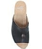 Color:Black Burnished Nappa - Image 6 - Tandi Leather Block Heel Slides