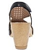 Color:Black Burnished Nappa - Image 3 - Teagan Perforated Leather Peep Toe Sandals