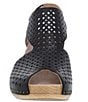 Color:Black Burnished Nappa - Image 5 - Teagan Perforated Leather Peep Toe Sandals