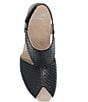 Color:Black Burnished Nappa - Image 6 - Teagan Perforated Leather Peep Toe Sandals