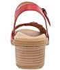 Color:Poppy Nappa - Image 3 - Tessie Leather Block Heel Sandals