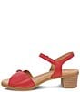 Color:Poppy Nappa - Image 4 - Tessie Leather Block Heel Sandals