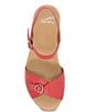 Color:Poppy Nappa - Image 6 - Tessie Leather Block Heel Sandals