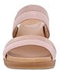 Color:Blush Multi Leather - Image 5 - Theresa Mixed Leather Block Heel Slides