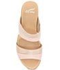 Color:Blush Multi Leather - Image 6 - Theresa Mixed Leather Block Heel Slides