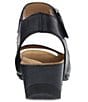 Color:Black - Image 3 - Tiana Ankle Strap Wedge Clog Sandals