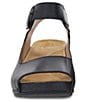 Color:Black - Image 4 - Tiana Ankle Strap Wedge Clog Sandals