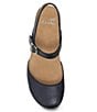 Dansko Tiffani Burnished Leather Ankle Strap Clog Pumps, Color:Black Milled Burnished - Image 5