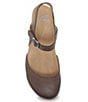 Color:Brown Milled Burnished - Image 6 - Tiffani Burnished Leather Ankle Strap Clogs