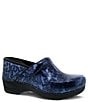 Color:Navy Embossed Patent - Image 1 - XP 2.0 Navy Embossed Patent Leather Clogs