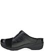 Dansko Zinnia Embossed Leather Suede Patchwork Clogs - Image 4