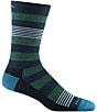 Color:Eclipse - Image 1 - Lightweight Oxford Striped Crew Socks