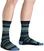 Color:Eclipse - Image 2 - Lightweight Oxford Striped Crew Socks
