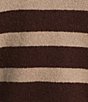Daze Carlyle Stripe Long Sleeve Sweater, Color:Brown Oat Stripe - Image 4