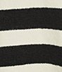 Daze Carlyle Stripe Long Sleeve Sweater, Color:Black Ivory Stripe - Image 4