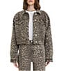 Daze Del Mar Cropped Cheetah Print Jacket - Image 1