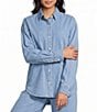 Daze Haven Denim Long Sleeve Button Front Shirt - Image 1