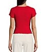 Daze Lily Pointelle Baby T-Shirt, Color:Cherry - Image 2
