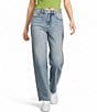 Daze Westward Barrel Leg Denim Jeans, Color:Blur - Image 1