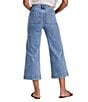 Color:Sheridan - Image 2 - Audrey High Rise Cropped Wide Leg Jeans