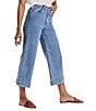 Color:Sheridan - Image 3 - Audrey High Rise Cropped Wide Leg Jeans