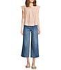 Dear John Audrey Stretch Denim Cropped Wide Leg Jeans, Color:Santa Fe - Image 3