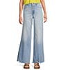 Dear John Fiona High Rise Wide Leg Raw Cut Jeans, Color:Sarasota - Image 1