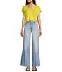 Dear John Fiona High Rise Wide Leg Raw Cut Jeans, Color:Sarasota - Image 3