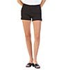 Dear John Hampton Flat Front Cuffed Short, Color:Black - Image 1