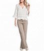 Dear John Holly Twill Wide Leg Flat Front Patch Pocket Jeans - Image 3