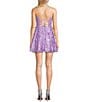 Color:Lilac - Image 2 - 3D Butterfly Overlay Strapless Ruched Bodice Flare Mini Dress