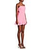 Dear Moon Corset Bodice Bow Back Ruffle Hem Dress, Color:Bright Pink - Image 3