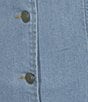Dear Moon Denim Halter V-Neck Button Front Romper - Image 3