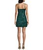 Dear Moon Floral Patterned Sequin Flounce Hem Dress - Image 2
