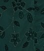 Dear Moon Floral Patterned Sequin Flounce Hem Dress - Image 4