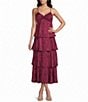 Dear Moon Jacquard Sweetheart Sleeveless Tiered Dress - Image 1