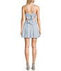 Dear Moon Metallic Square Neck Pleated Dress - Image 2