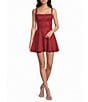 Dear Moon Metallic Square Neck Sleeveless Dress - Image 1