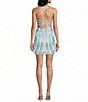 Dear Moon Patterned Sequin Bodycon Lace Up Back Dress - Image 2
