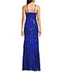 Dear Moon Power Mesh Sequin Patterned Side Slit Dress - Image 2