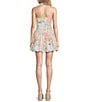 Dear Moon Printed Scuba Crepe Halter Neck Bubble Hem Dress - Image 2
