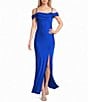 Dear Moon Satin Draped Off-The-Shoulder Dress - Image 1