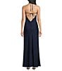 Dear Moon Satin Halter Neck Open Back Maxi Dress - Image 2