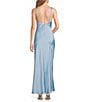 Dear Moon Satin V-Neck Knotted Strap Maxi Slip Dress - Image 2