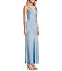 Dear Moon Satin V-Neck Knotted Strap Maxi Slip Dress - Image 3