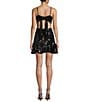 Color:Black - Image 2 - Sequin Double Ruffle Flounce A-line Dress