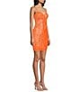 Dear Moon Sequin Patterned Sweetheart Neck Fitted Mini Dress - Image 3