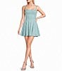 Dear Moon Shine Square Neck Tie Back Mini Dress - Image 1