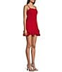 Dear Moon Spaghetti Strap Square Neck Tie Back Corset Dress, Color:Red - Image 3